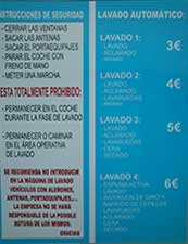 Tarifas Lavadero La Sirena Azul - Buelna